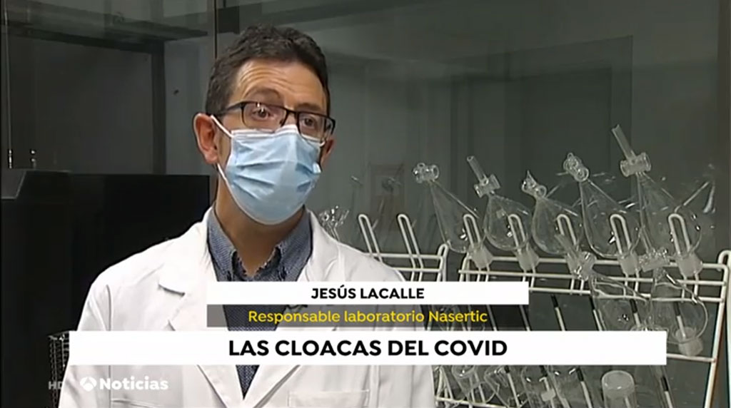 Jesús Lacalle, responsable del laboratorio de NASERTIC, durante su entrevista en Antena 3