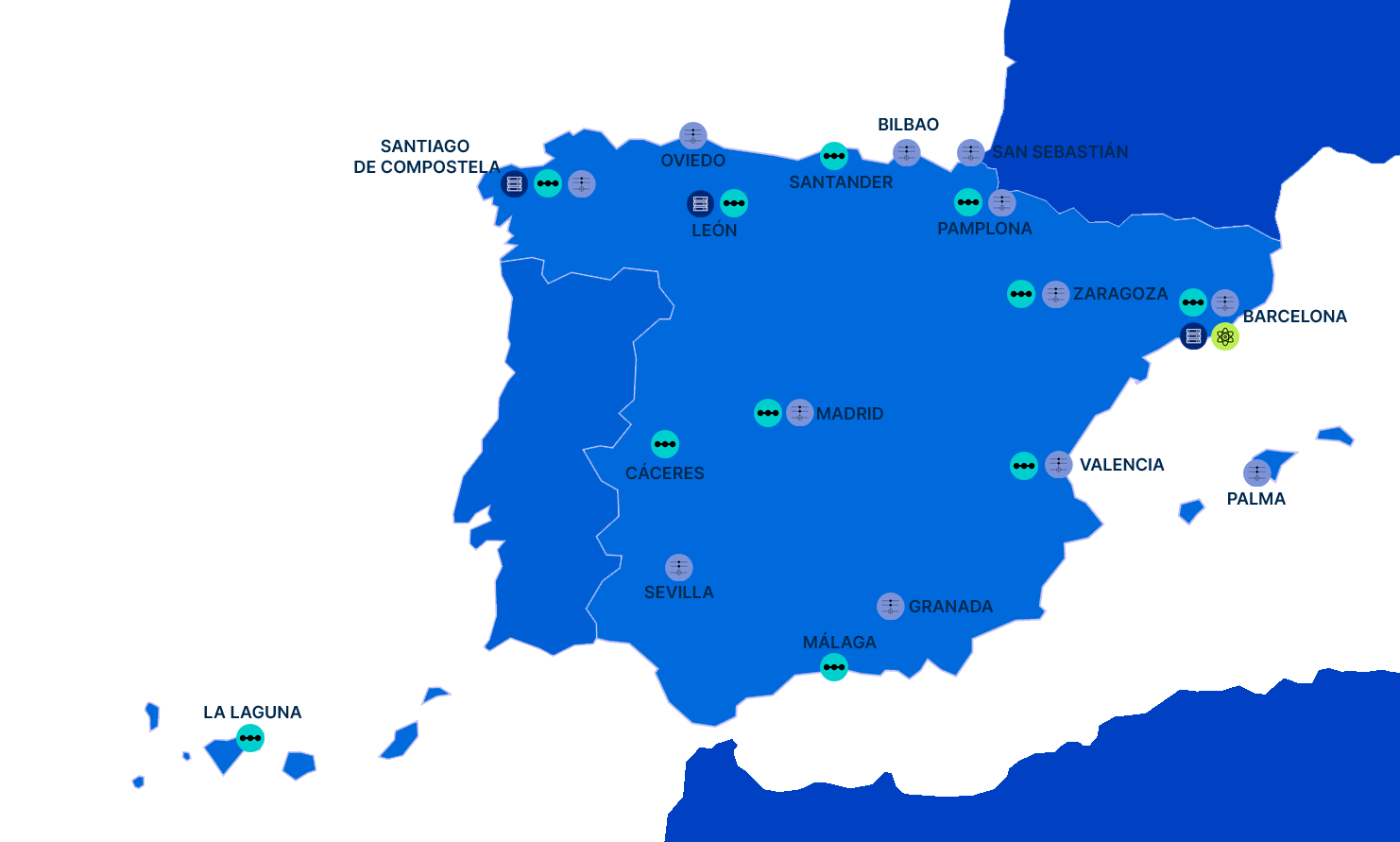 Mapa del equipo de Quantum Spain