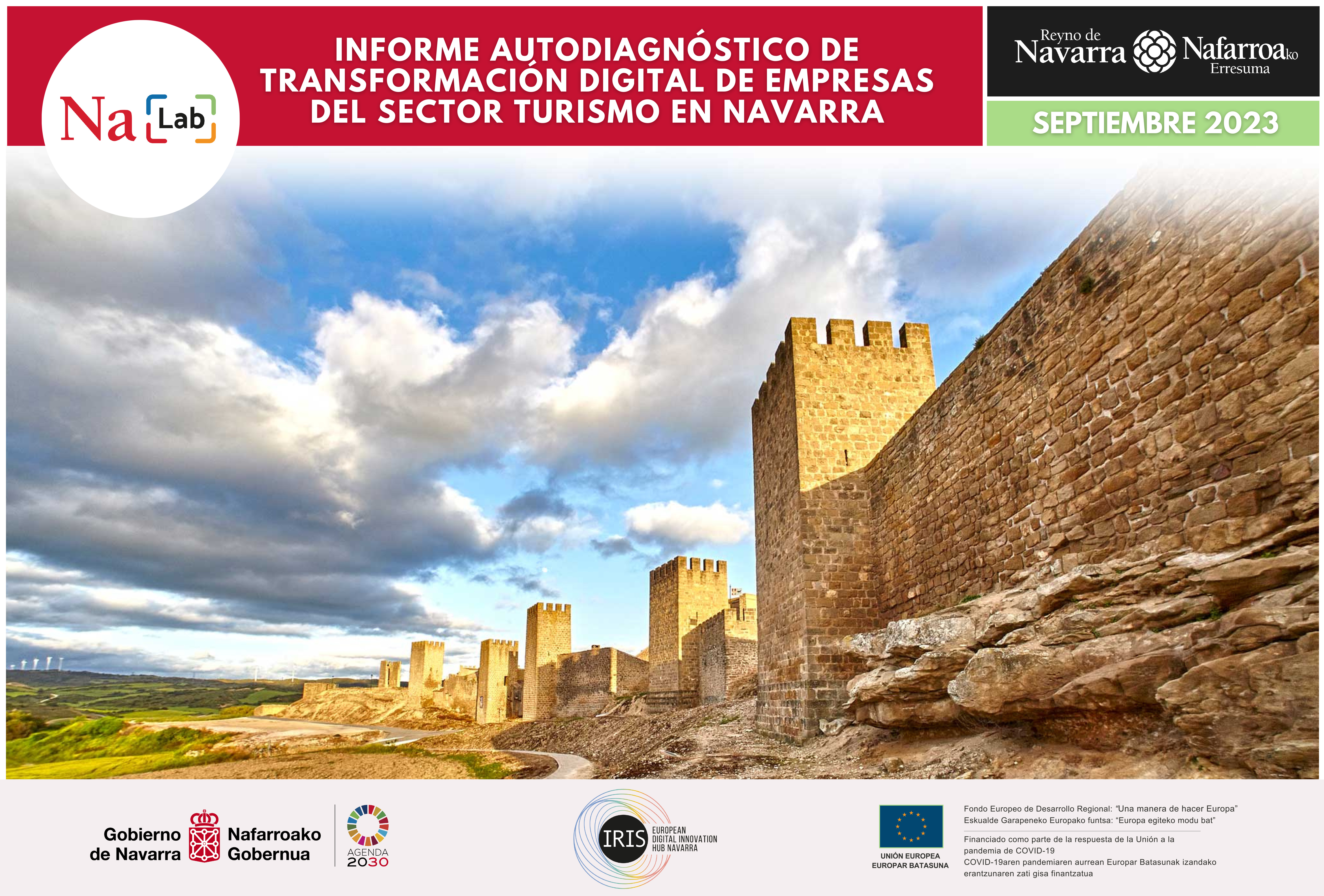 Portada del Informe de Autodiagnóstico  de transformación digital de empresas del sector Turismo en Navarra