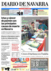 La Oficina de Turismo de la OAC Tudela en portada del Diario de Navarra