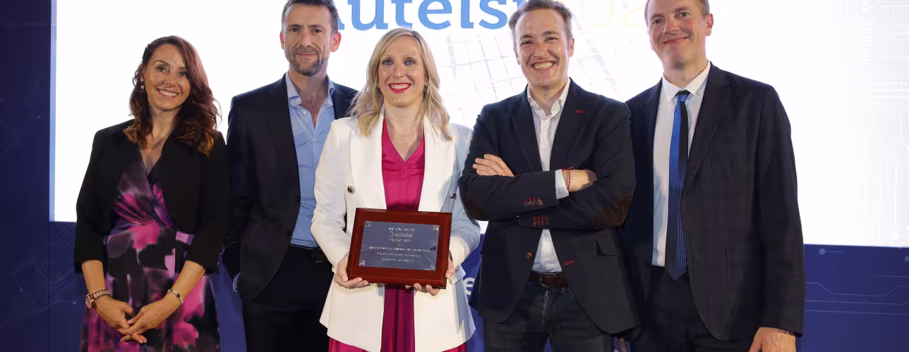 De izquierda a derecha: Mar González, Josean Vizcay, consejera Fanlo, Luis Campos e Iñaki Pinillos