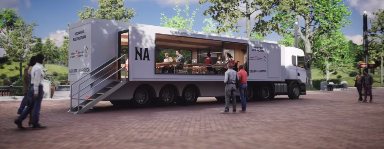 Recreación de la futura unidad móvil de Atención Ciudadana.