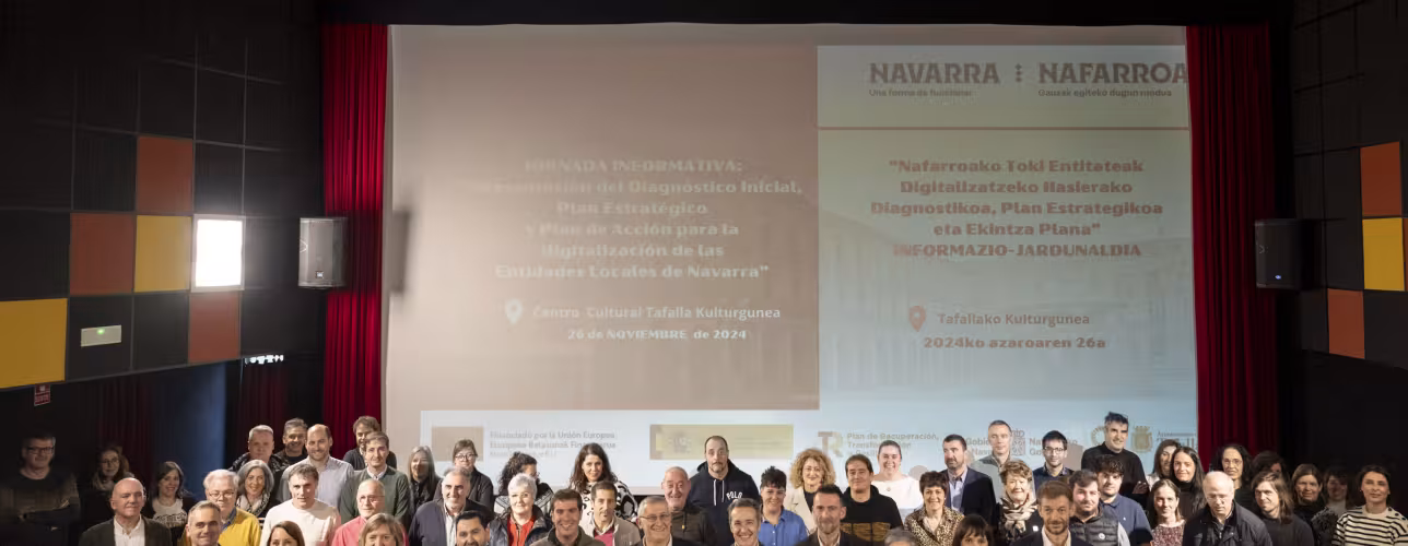 Jornada sobre digitalización de Entidades Locales celebrada esta mañana en Tafalla, con presencia del vicepresidente Félix Taberna. 