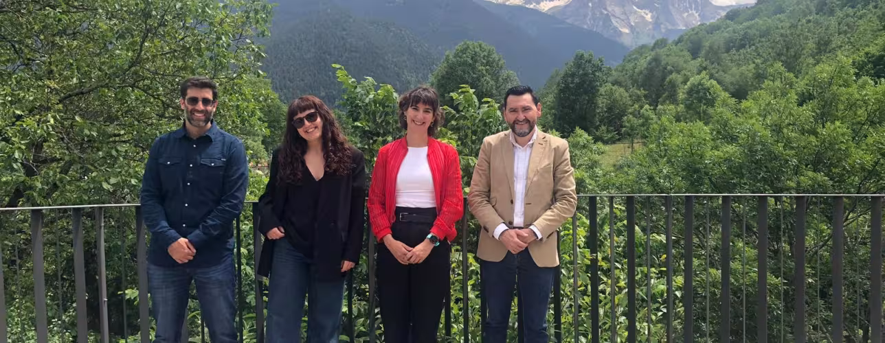 Jesús María Rodríguez (a la derecha), durante una visita de trabajo en Val d'Aran
